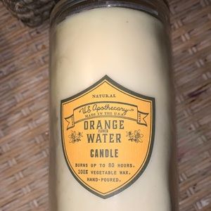 Pottery Barn U. S. Apothecary orange water candle